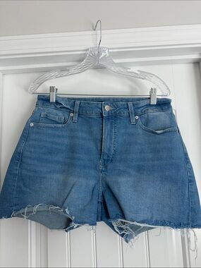 Old Navy Distressed Mid-Blue Denim Shorts